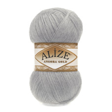Farbe 21 grau - Alize Angora Gold Uni 100g