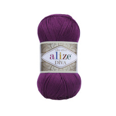 Farbe 297 pflaume - ALIZE Diva Uni Microfaser 100g
