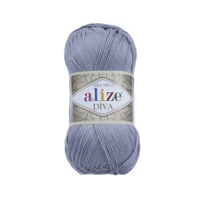 Farbe 355 grau - ALIZE Diva Uni Microfaser 100g