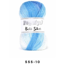 555-10 - Papatya Batik Silver - blautöne 100g