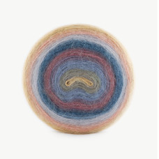 Farbe 601 - Papatya Angora CAKE - 200g  (beige-blau-beere-creme)