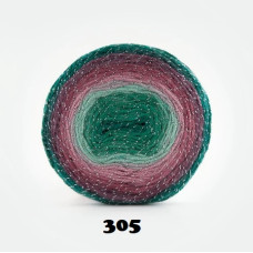 Farbe 305 - Papatya CAKE Silver- 150g (smaragd-beere+Silberfaden) Farbe 305 - Papatya CAKE Silver- 150g (smaragd-beere+Silberfaden)