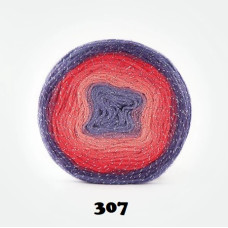 Farbe 307 - Papatya CAKE Silver- 150g (rot-lila+Silberfaden) Farbe 307 - Papatya CAKE Silver- 150g (rot-lila+Silberfaden)