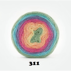 Farbe 311 - Papatya CAKE Silver- 150g (bunt+Silberfaden) Farbe 311 - Papatya CAKE Silver- 150g (bunt+Silberfaden)